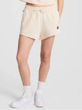 Champion Women's French Terry Pull-On Loose Shorts - Cream - M or L